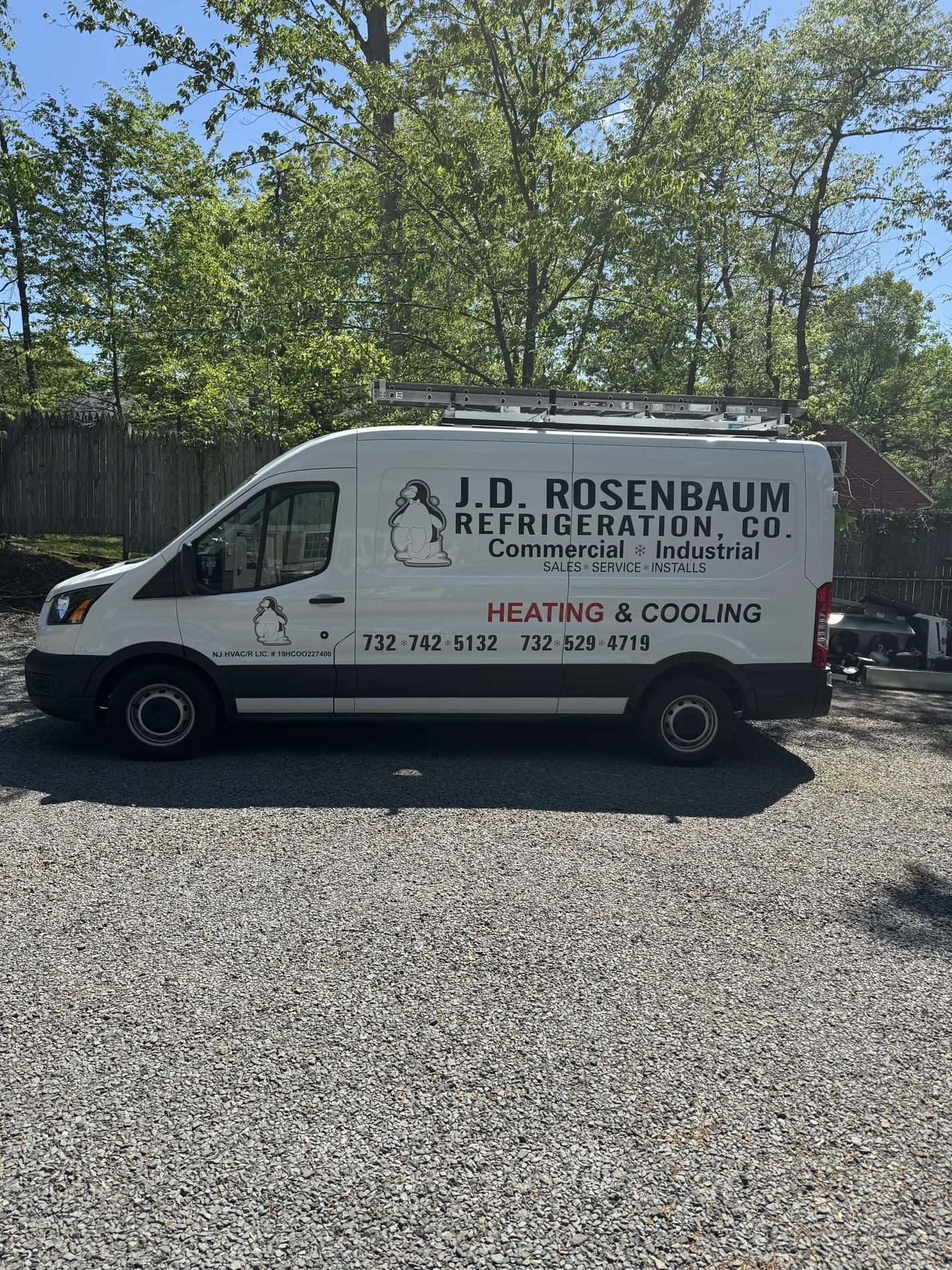 J.D. Rosenbaum Refrigeration & Air Conditioning service van